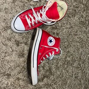 RED Converse AllStars size Women’s 9 / Men’s 7
